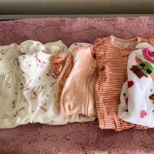 Girls 0-3 months sleepers lot